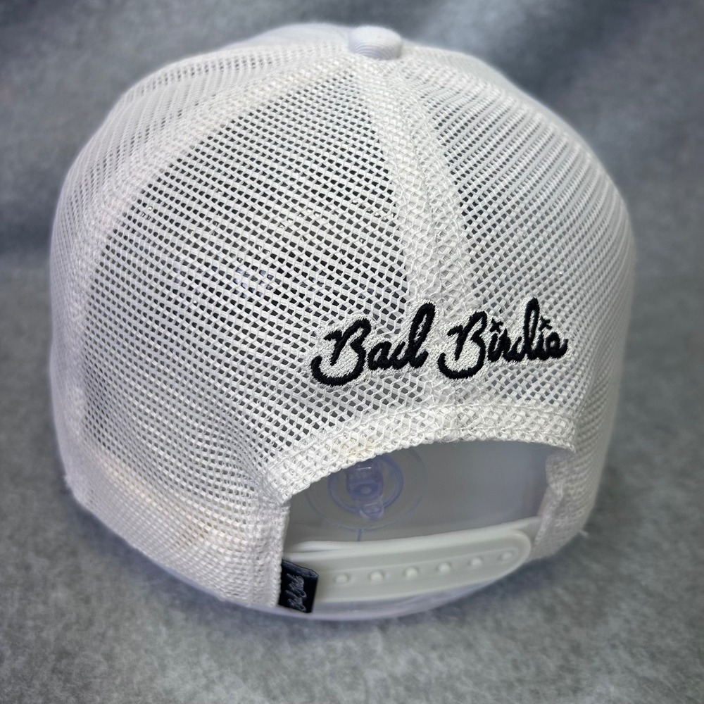 Bad Birdie Bird Logo Patch Mens White Trucker Hat Snapback Golf Cap OSFM - Picture 2 of 4